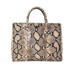 Belgravia Large Tote, Natural Snakeskin